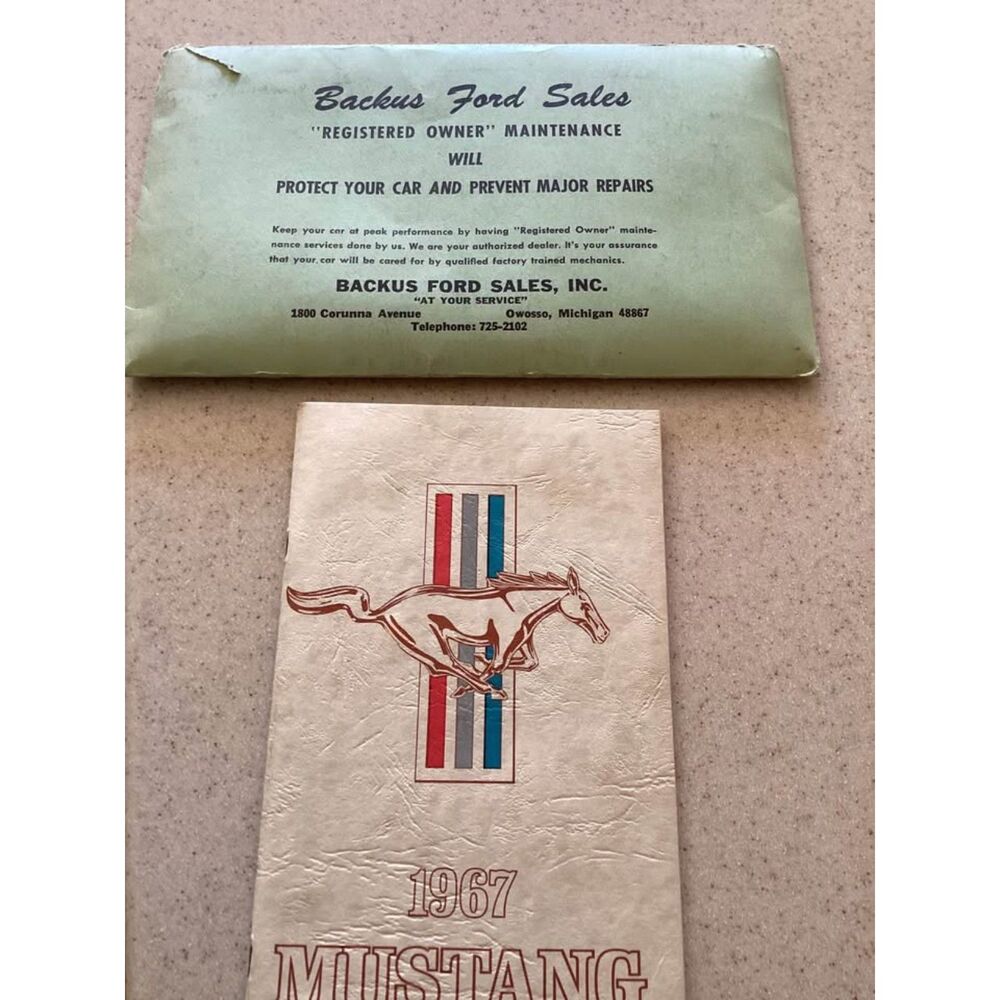 factory original 1967 Ford Mustang owners manual & more, mint condition